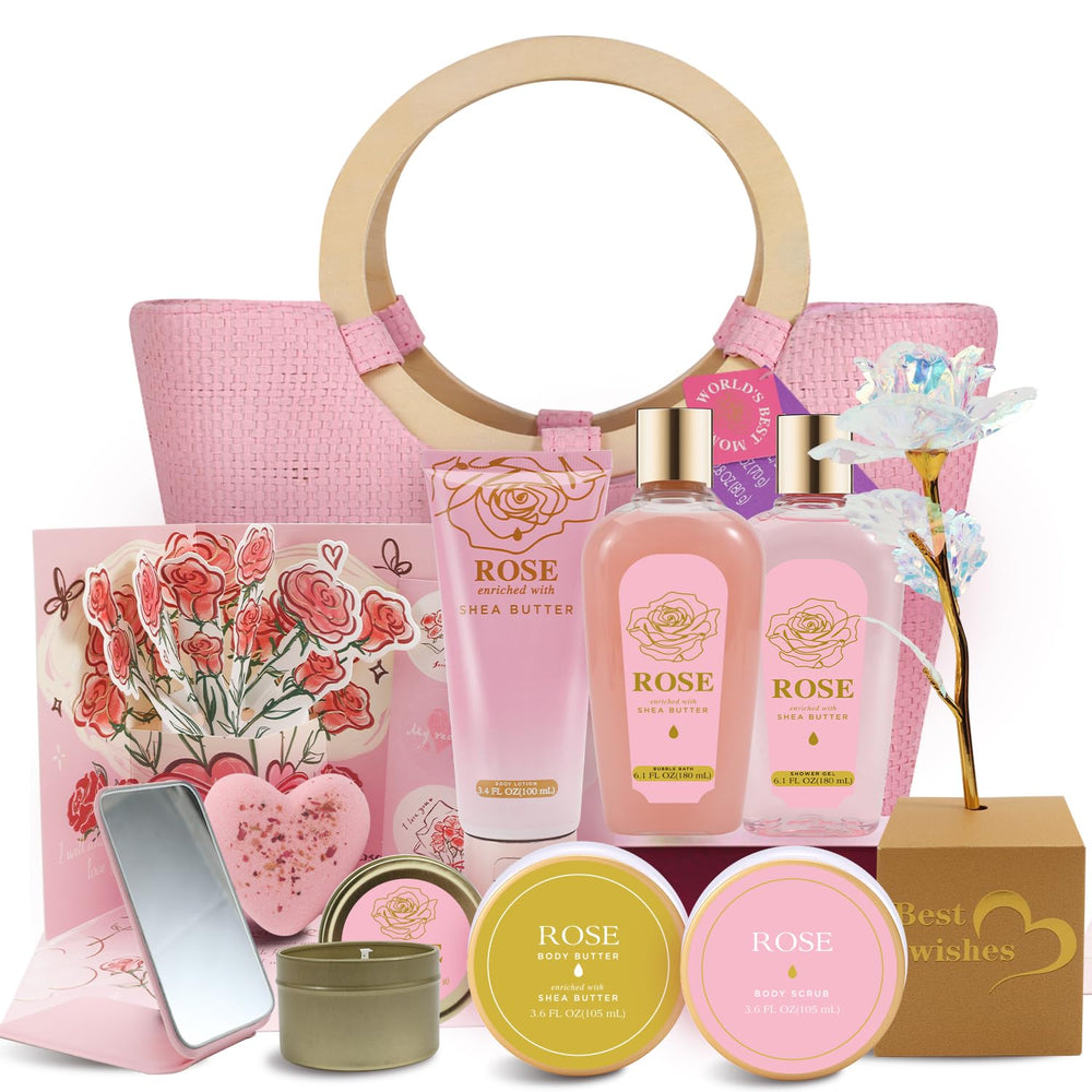 Cesta regalo Spa Luxetique de 11 piezas para autocuidado.