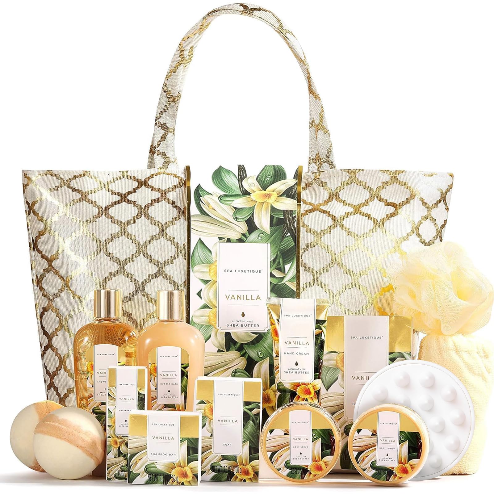 Spa Luxetique canasta regalo spa vainilla: ideal para rituales de relajación