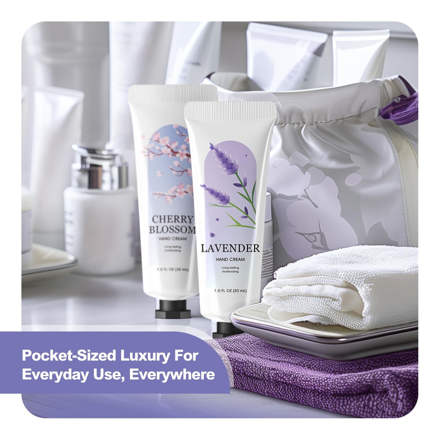 Spa Luxetique crema de manos fragancia flor de cerezo, experiencia aromática sedosa.