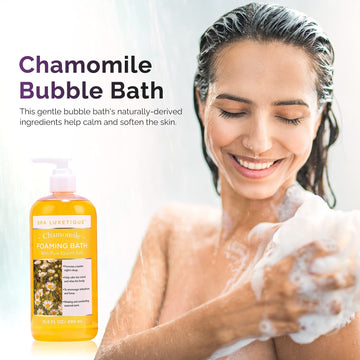 Spa Luxetique relajación baño con espuma cremosa.