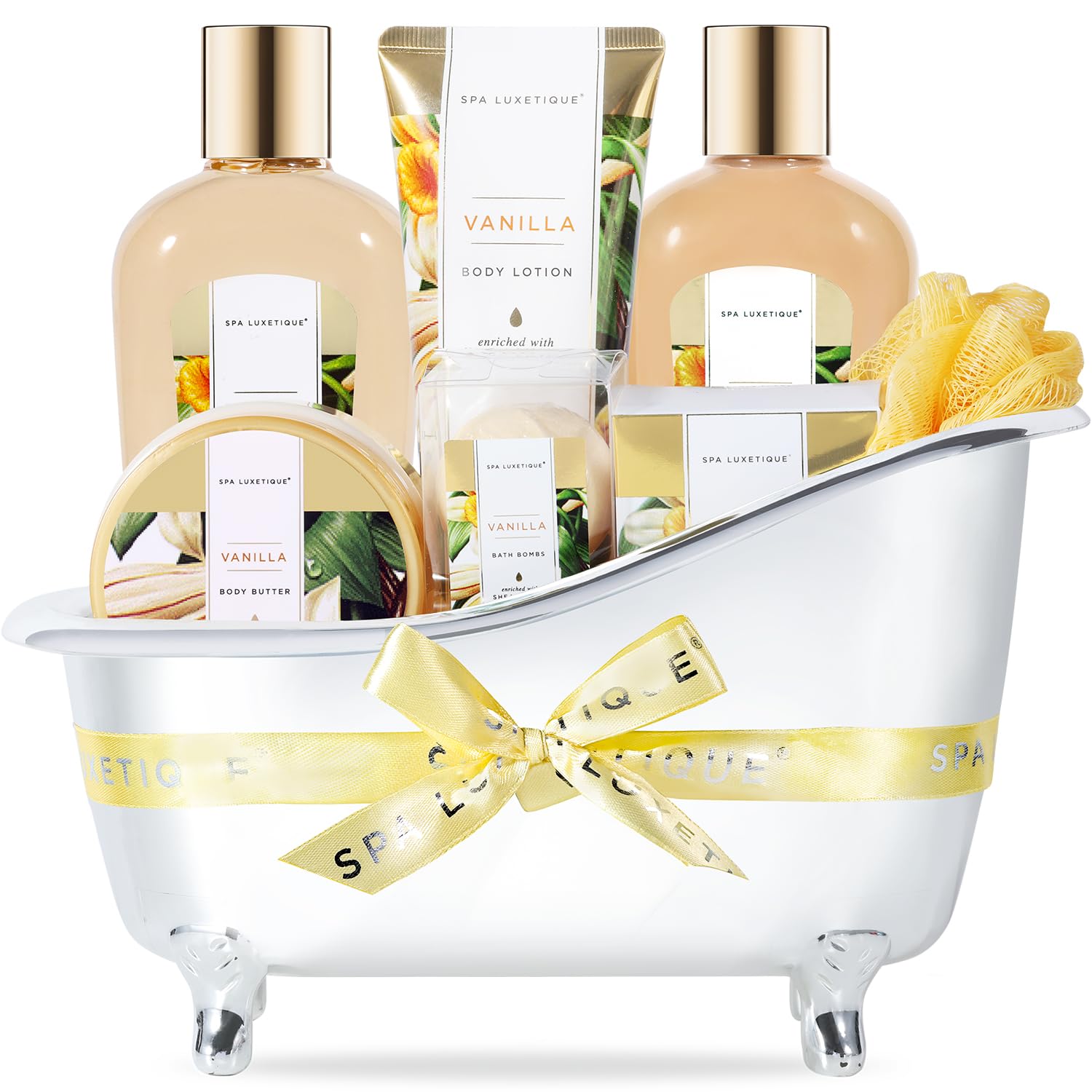 Spa Luxetique scrub corps vanille – peau satinée après exfoliation douce.