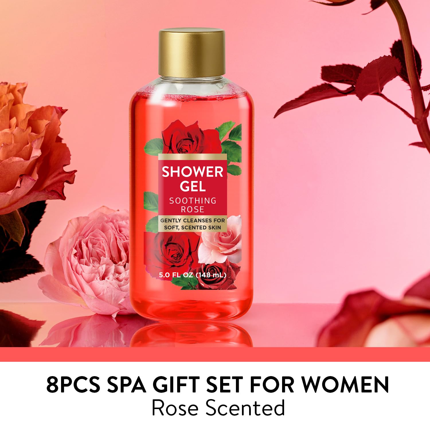 SPA LUXETIQUE WORLD gel de ducha de rosas, aroma romántico para spa en casa