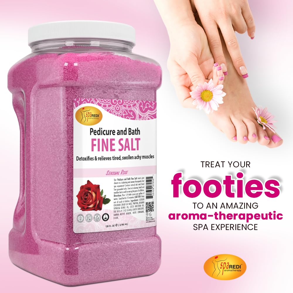 Spa Redi etiqueta muestra 128 oz de detox para pies.