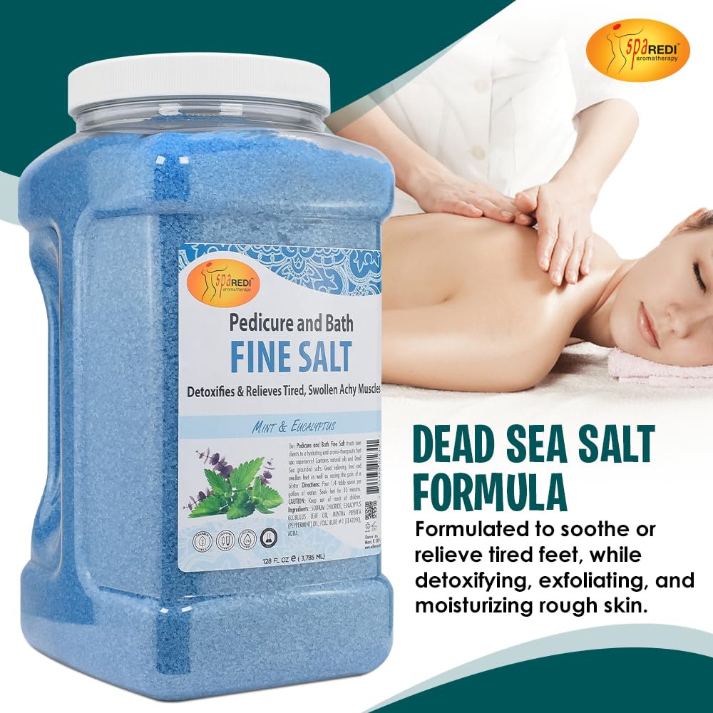 SPA REDI Dead Sea salt crystals for gentle exfoliation and hydration.