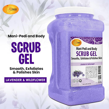 SPA REDI exfoliante con flor silvestre mejora la textura de la piel.