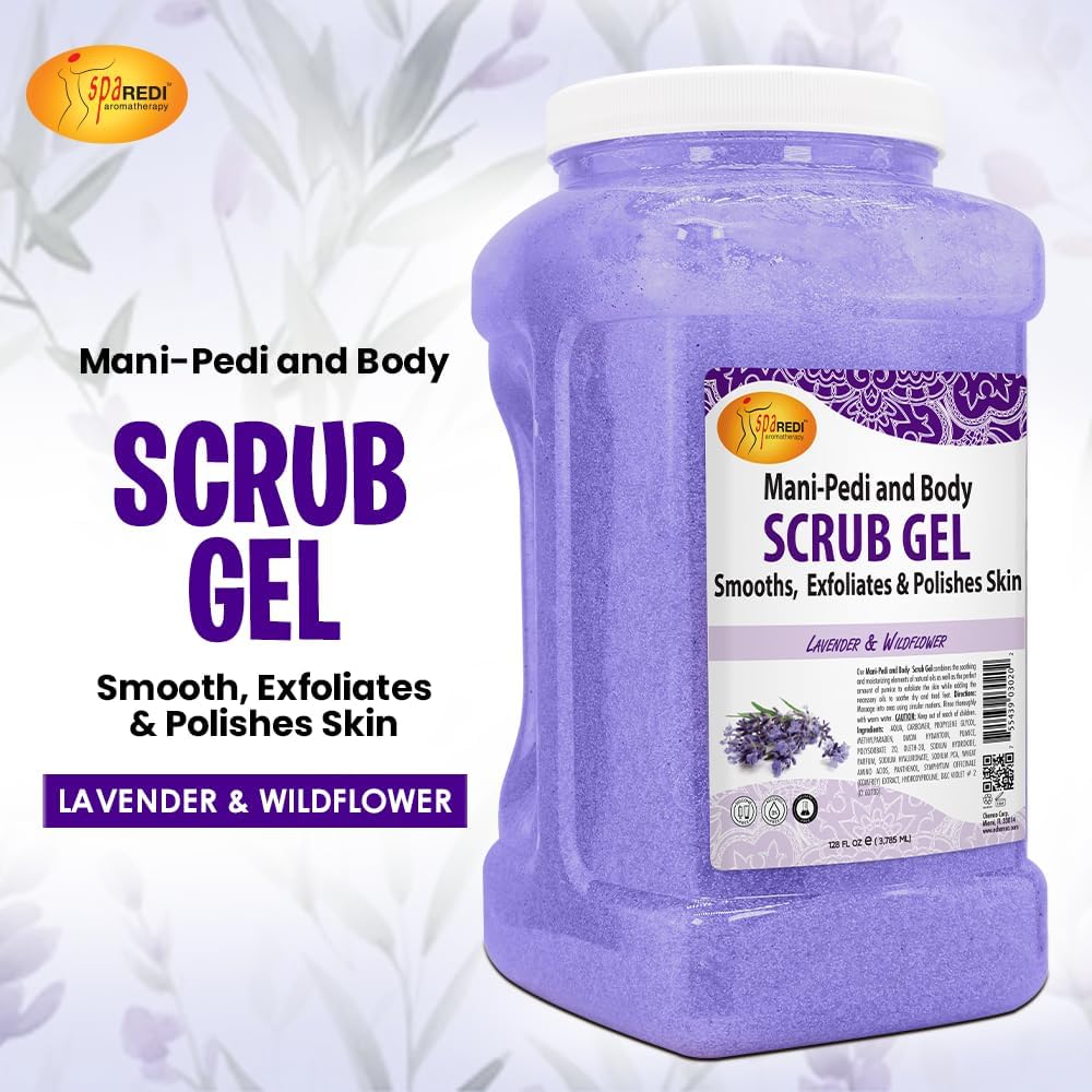SPA REDI exfoliante con flor silvestre mejora la textura de la piel.