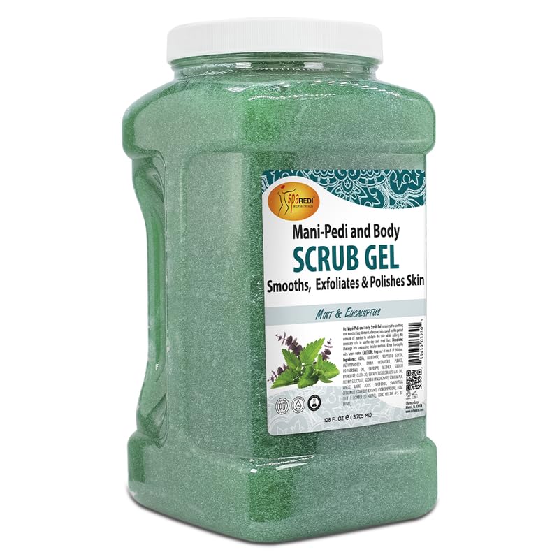 SPA REDI gommage pumice menthe eucalyptus - bouteille prête à l'emploi pour exfolier en douceur.