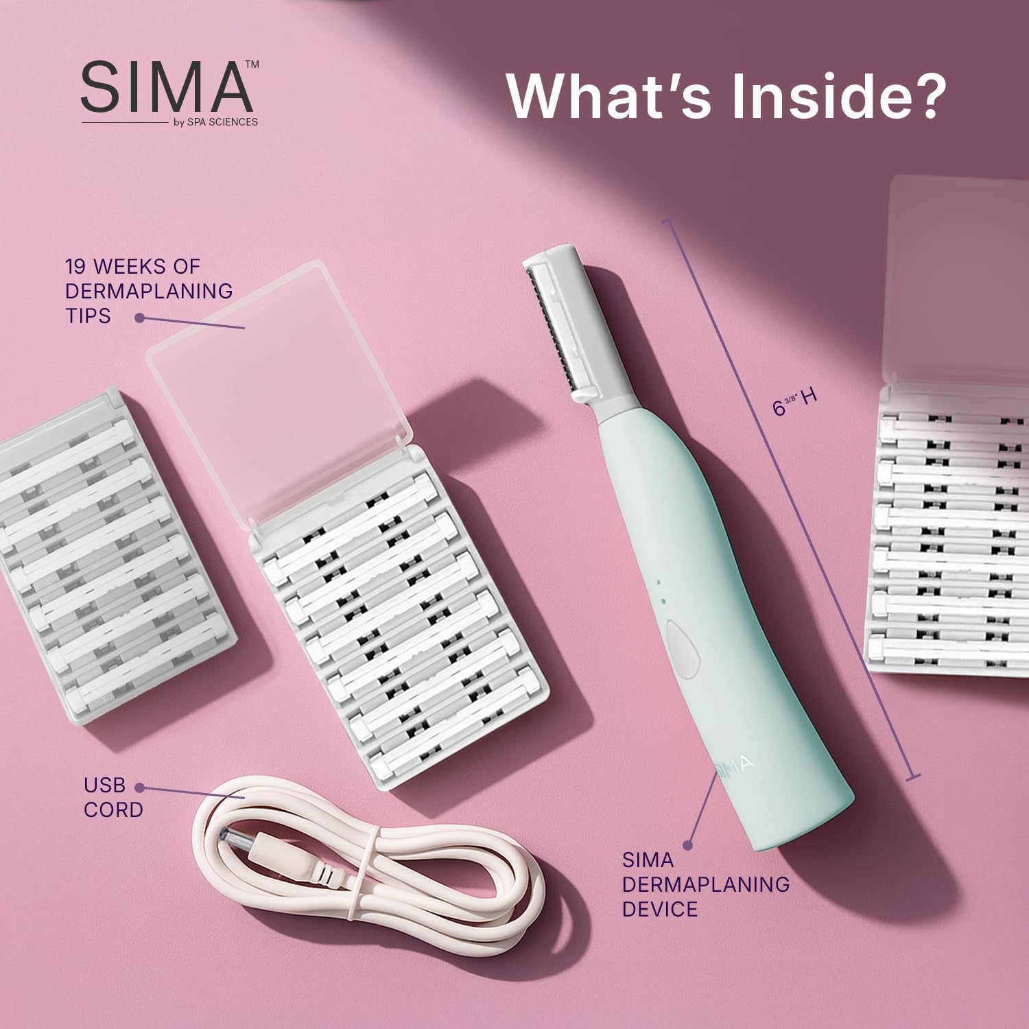 SIMA de Spa Sciences, en mano para demostración de uso en casa.