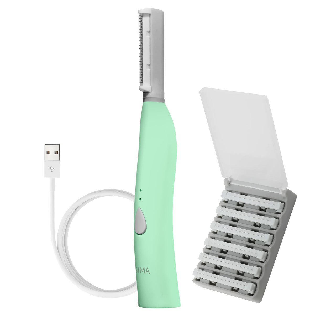 SIMA Dermaplaning Tool, vista frontal: exfoliación suave para piel radiante