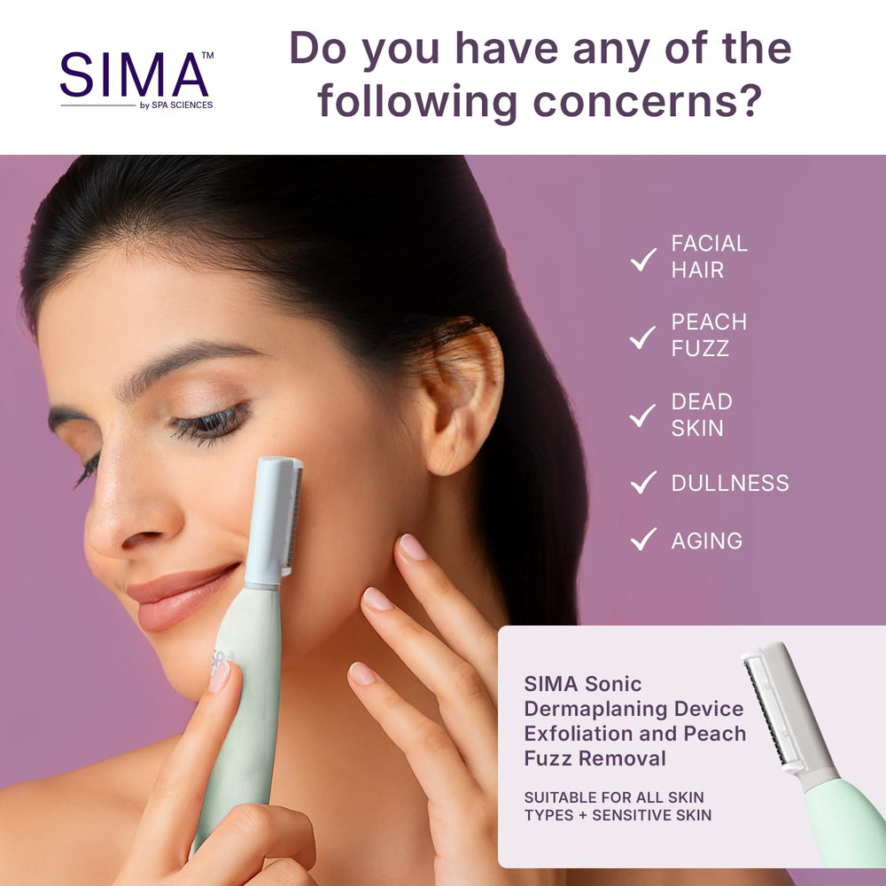 SIMA Dermaplaning Tool con USB recargable para uso cómodo en casa
