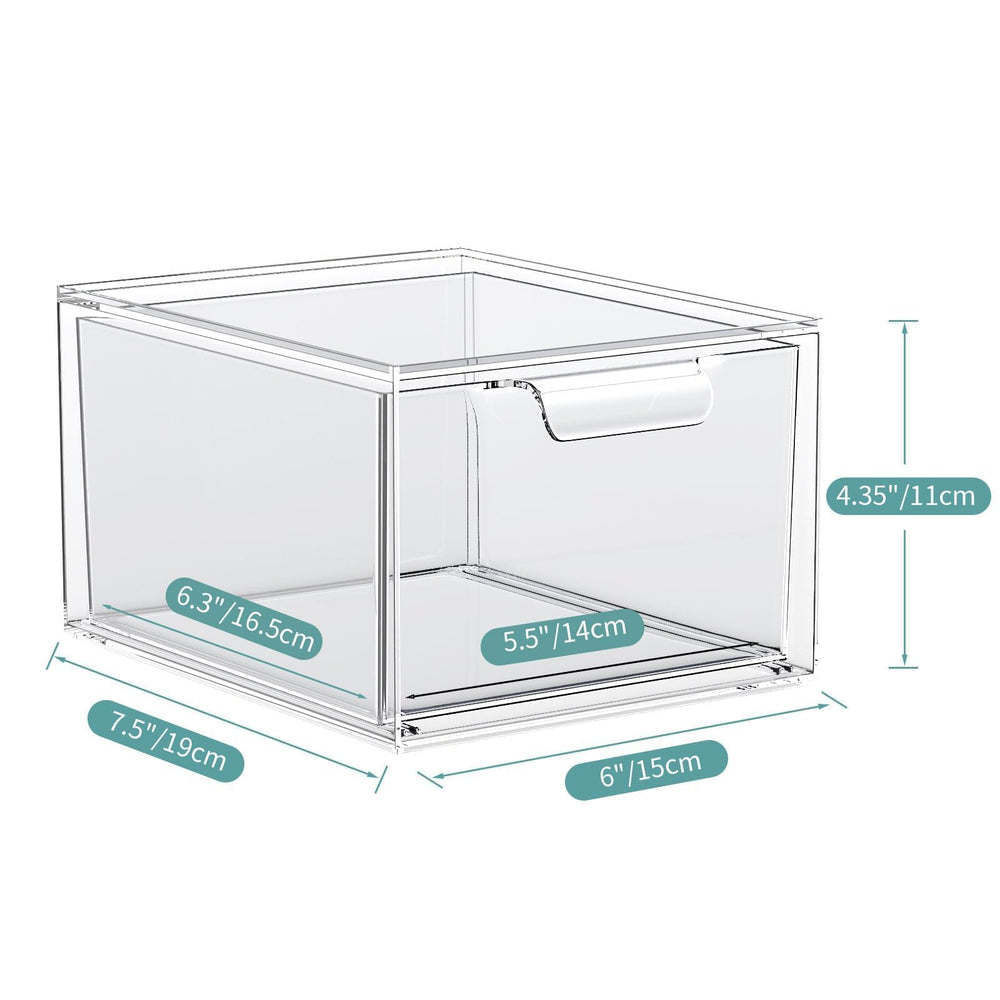 SpaceHacks cajones transparentes para bano, acceso fácil y limpieza