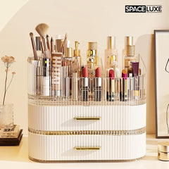 SpaceLuxe Organizador con tres niveles para cosméticos y paletas
