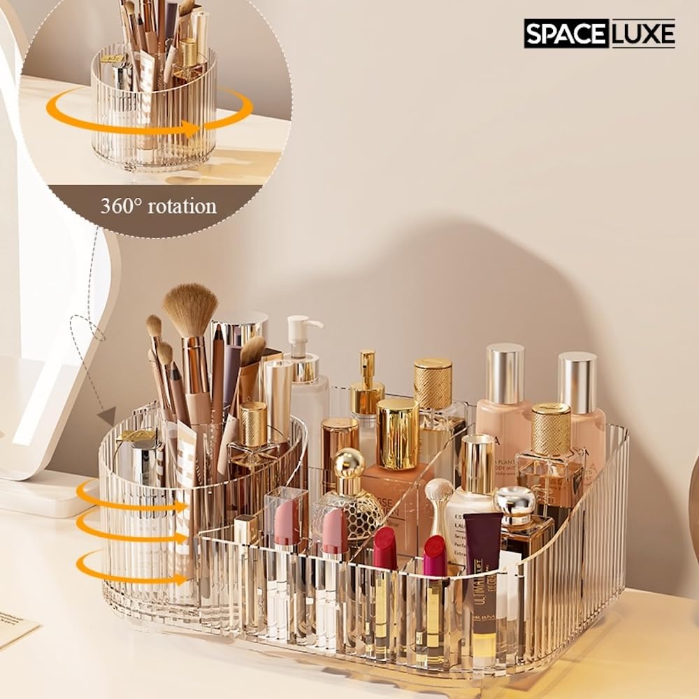 SpaceLuxe Organizador acabado gris translúcido: versatilidad en decoración