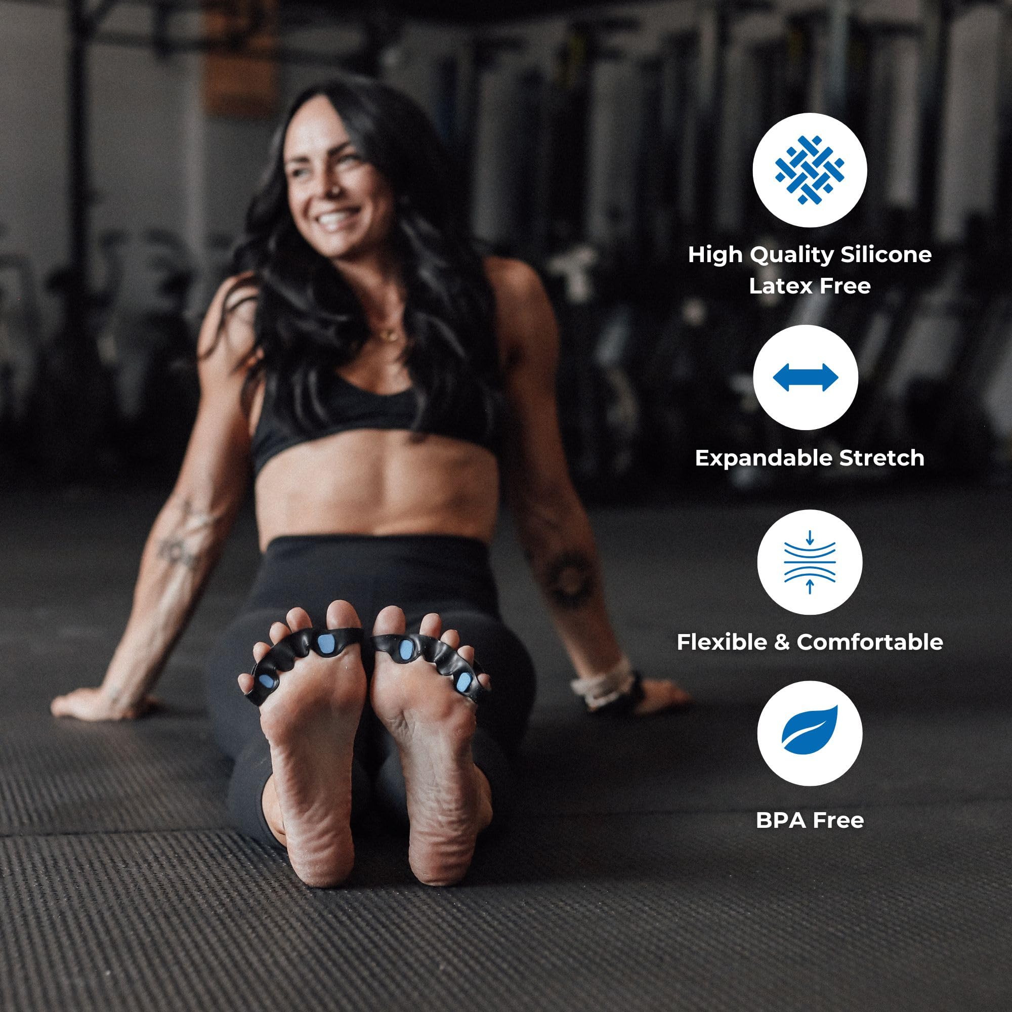 Espaciador de Dedos FLEX de Spacer Mobility: silicona suave y adaptable para pies.