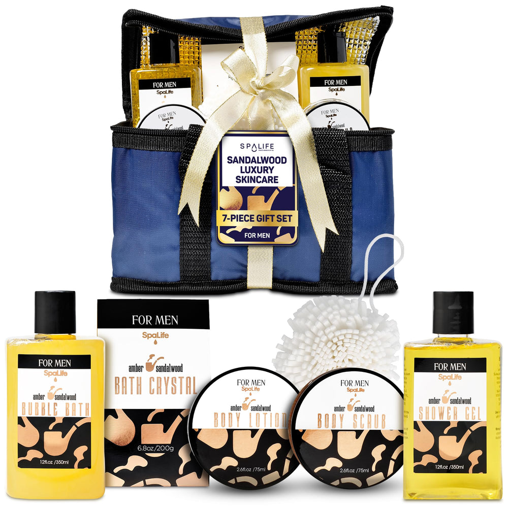 SpaLife set lujo cuidado hombre, estuche reutilizable para regalo práctico