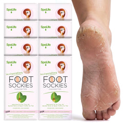 SpaLife mascarilla para pies en empaque, cuidado intensivo para pies secos