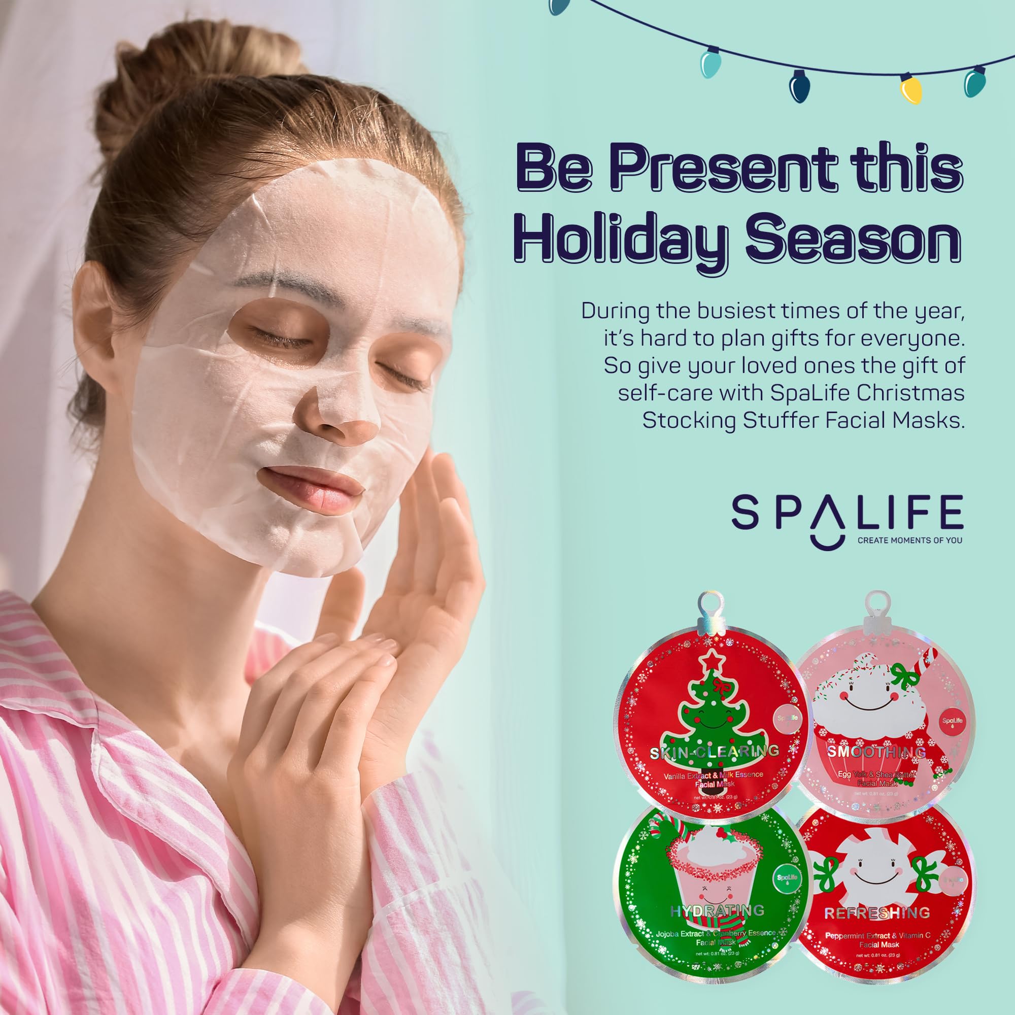 SpaLife mascarilla de vainilla para aclarar y calmar la piel.