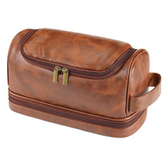 Sparklove neceser de viaje para hombre en cuero, compacto y resistente al agua para viajes.