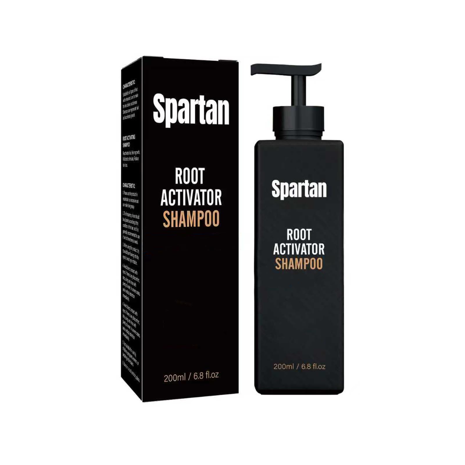 Spartan Root Activator Shampoo, botella de 200 ml, para activar la circulación del cuero cabelludo.