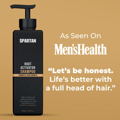 SPARTAN Root Activator Shampoo, textura cremosa que facilita una limpieza suave para todos los tipos.