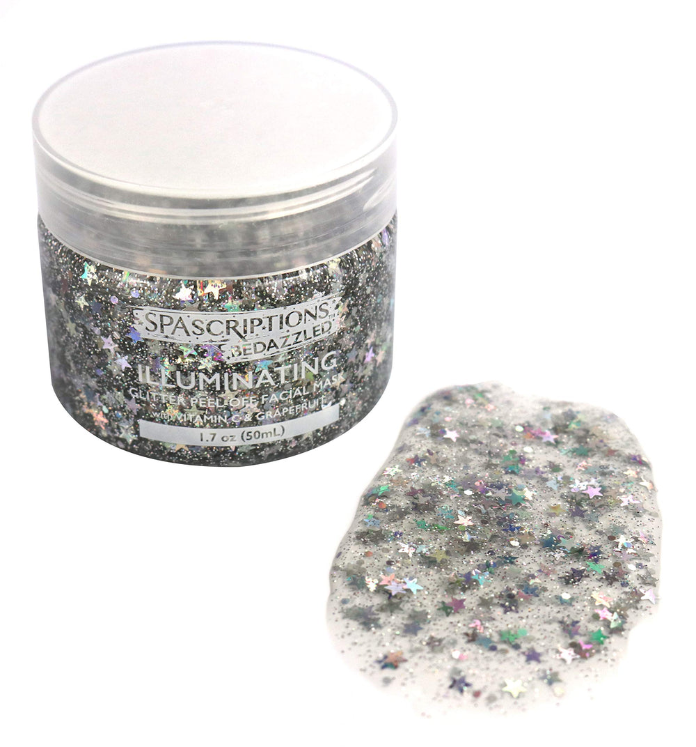 SpaScriptions Bedazzled kit de 4 piezas para spa casero con purpurina