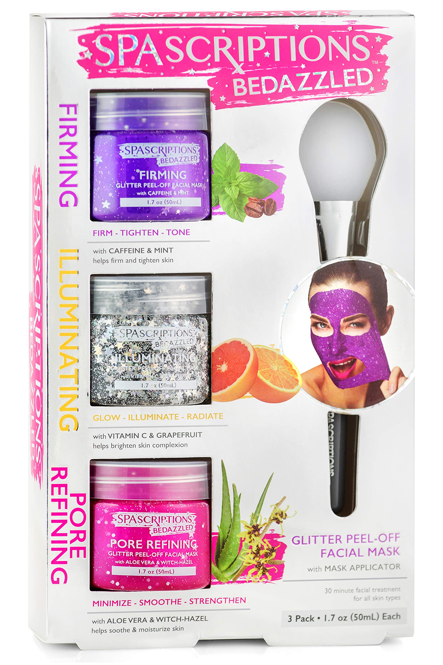 SpaScriptions Bedazzled mascarilla de firmeza con purpurina para piel más tersa