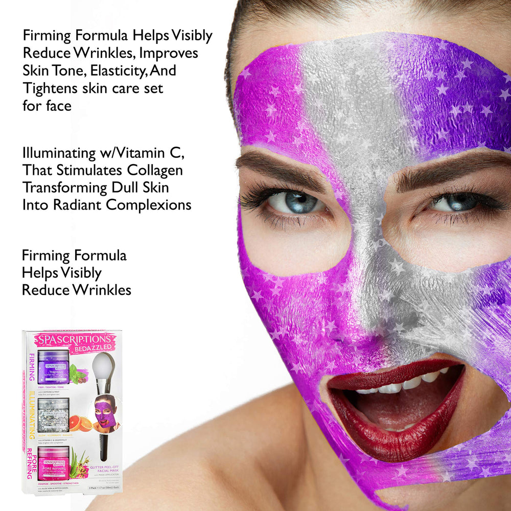 SpaScriptions Bedazzled mascarilla iluminadora brilla con purpurina para piel radiante