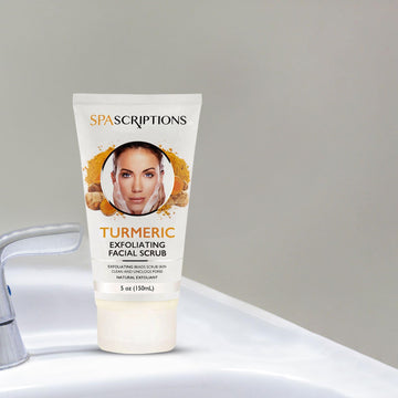 SpaScriptions exfoliante facial curcuma limpieza profunda poros y eliminación de impurezas