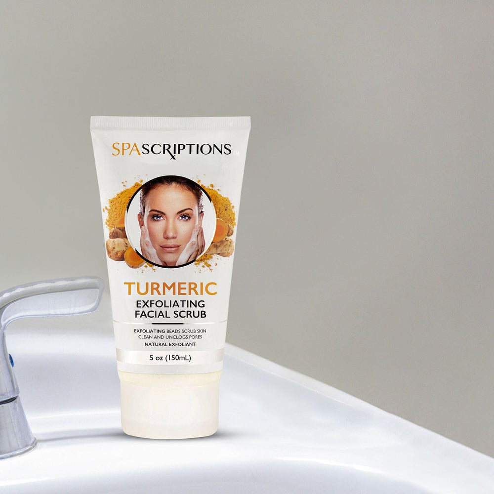 SpaScriptions exfoliante facial curcuma limpieza profunda poros y eliminación de impurezas