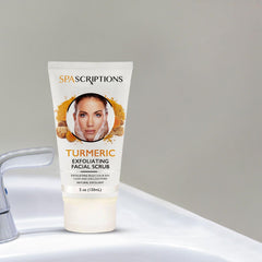 SpaScriptions exfoliante facial curcuma limpieza profunda poros y eliminación de impurezas