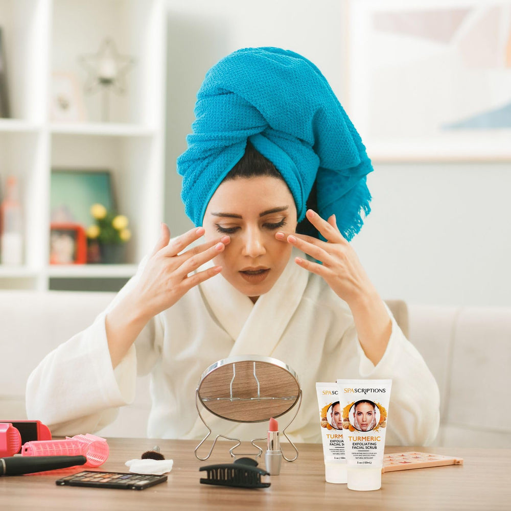 SpaScriptions exfoliante facial curcuma para hombres y mujeres uso diario