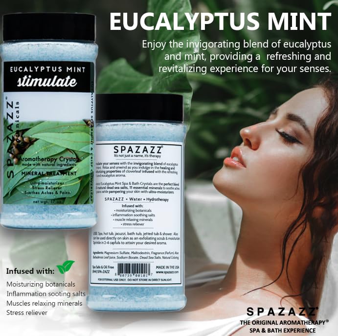 Spazazz aroma Lluvia Tropical calmante y refrescante.