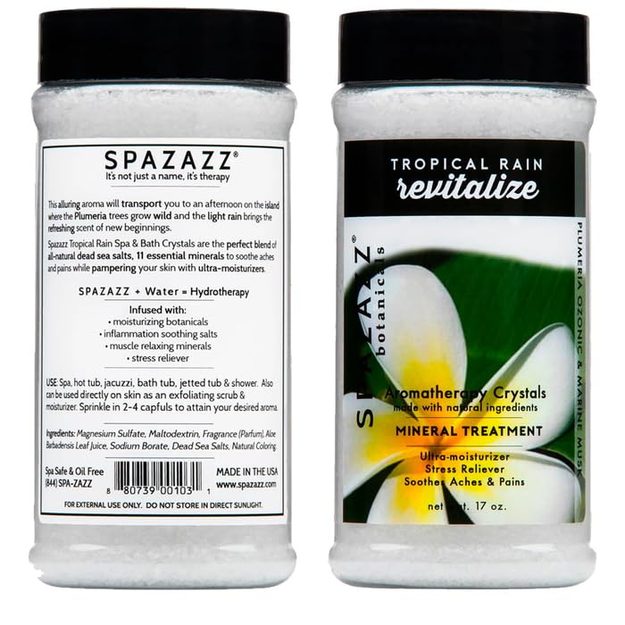 Spazazz cristales aromaterapia Miel Mango en frasco para lujo exótico en spa.