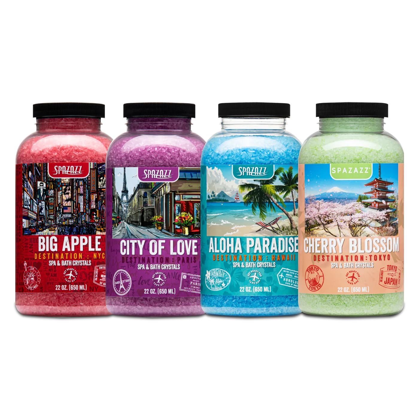 Spazazz Destinations Aloha Paradise: cristales aromáticos que hidratan y relajan la piel.