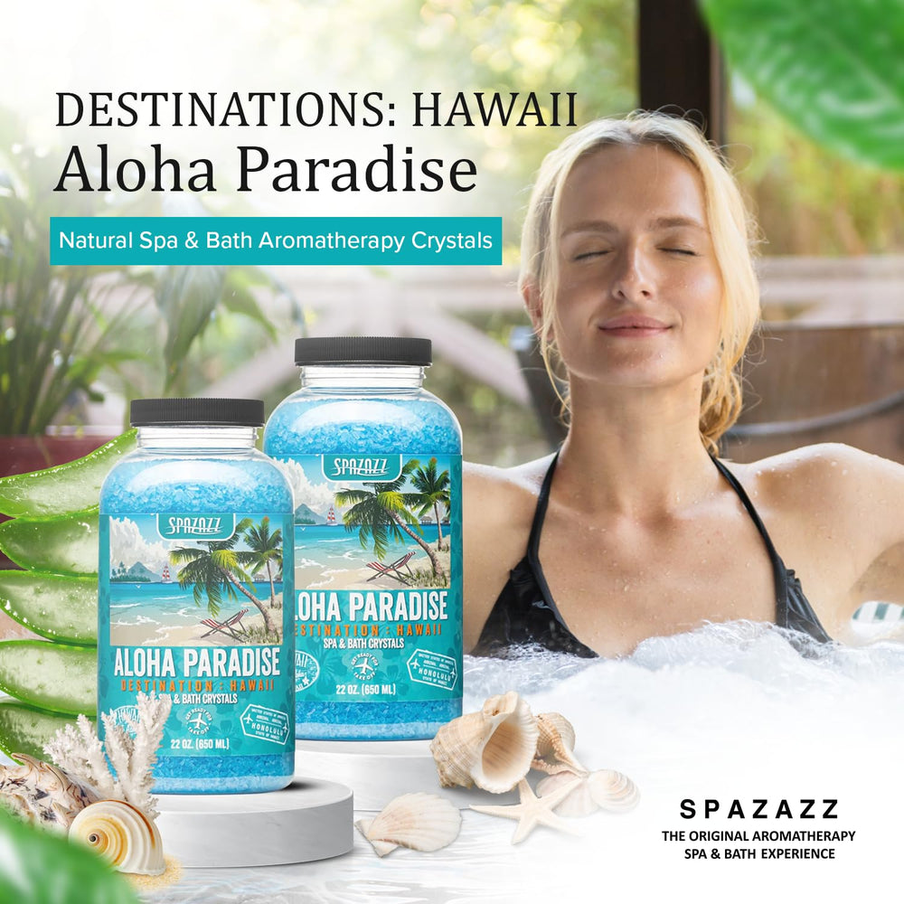 Spazazz Destinations Hawaii Aloha Paradise aroma cítrico para renovar la piel y ánimo.