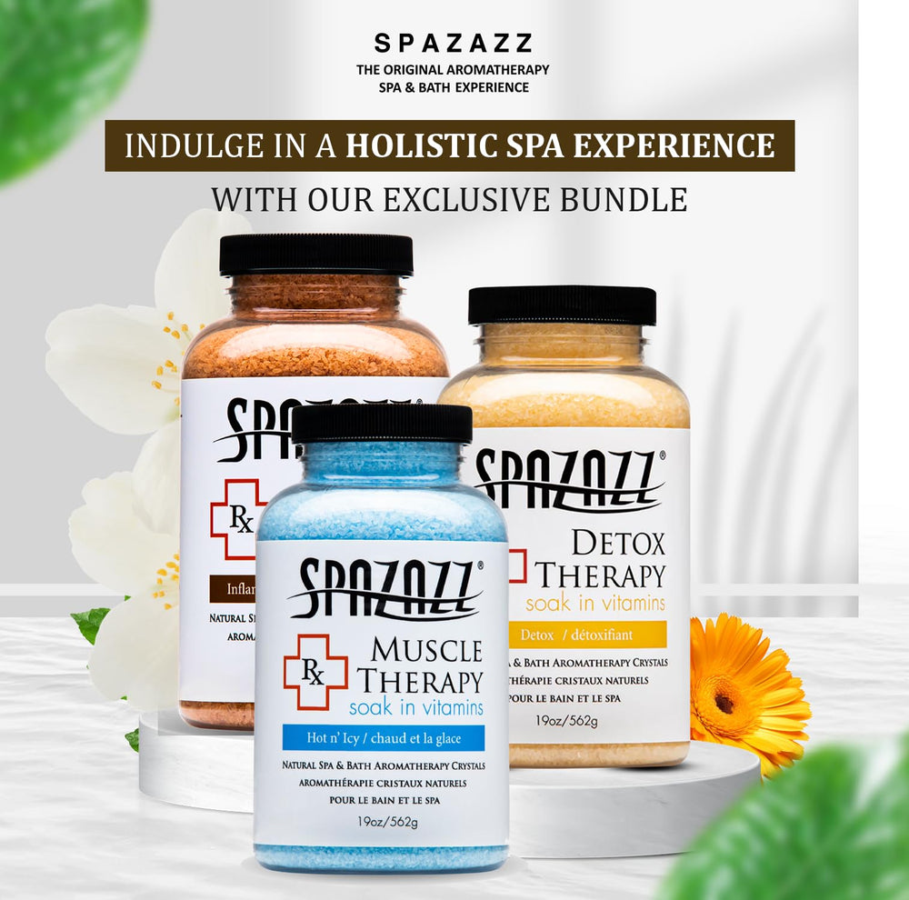 Frascos de 19oz Spazazz RX Muscle Detox para uso doméstico