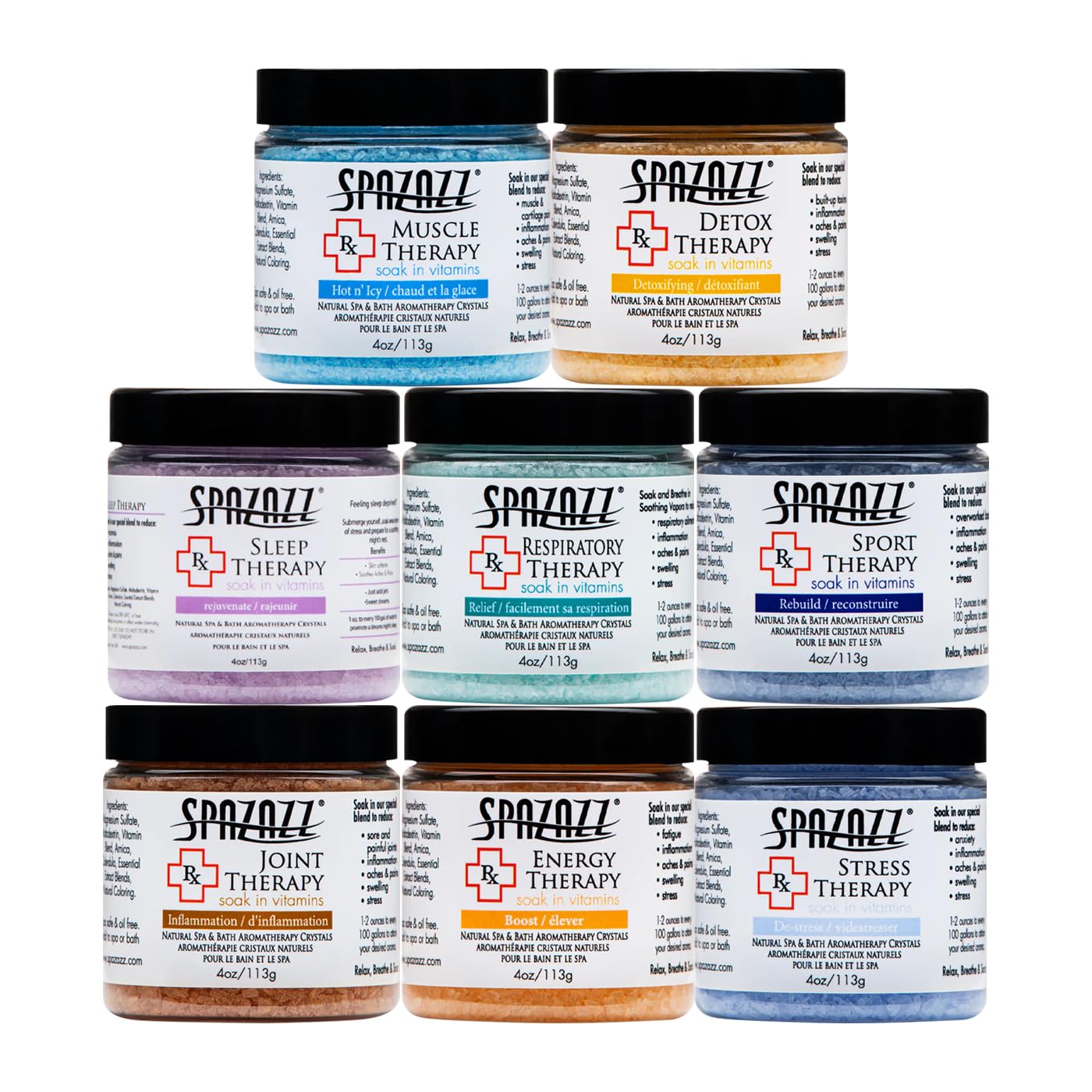 Spazazz Terapia Musculo: relajación muscular y aroma duradero para spa.