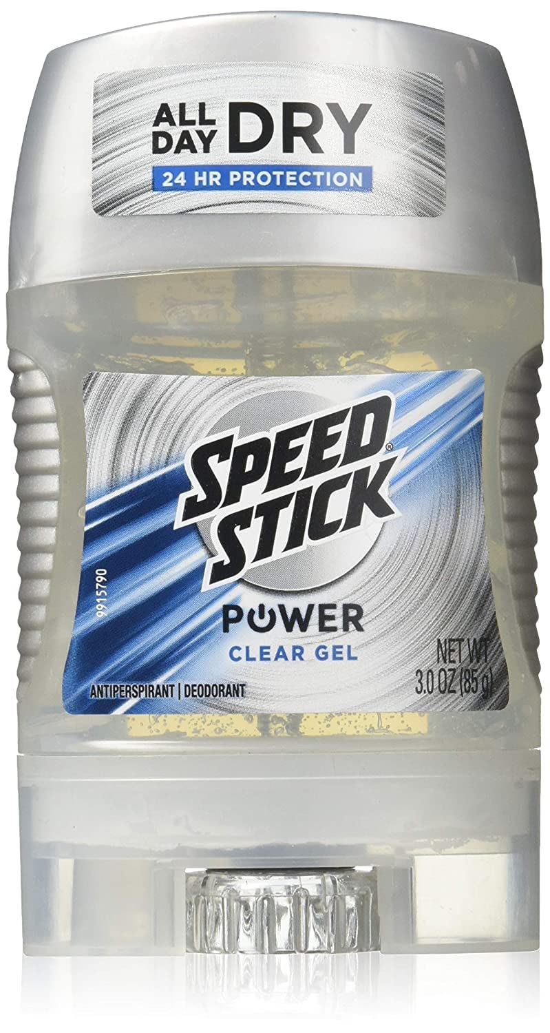 Speed Stick gel claro en empaque compacto, ideal para viaje diario