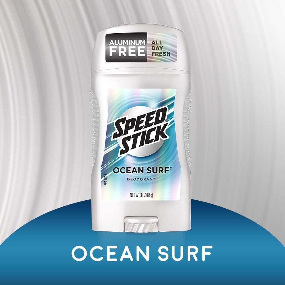 Speed Stick Desodorante Sólido Ocean Surf, lateral, aplicación suave y controlada.
