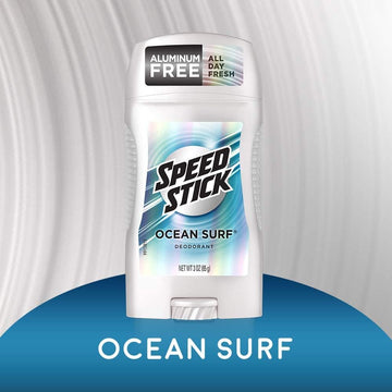 Speed Stick Desodorante Sólido Ocean Surf, lateral, aplicación suave y controlada.