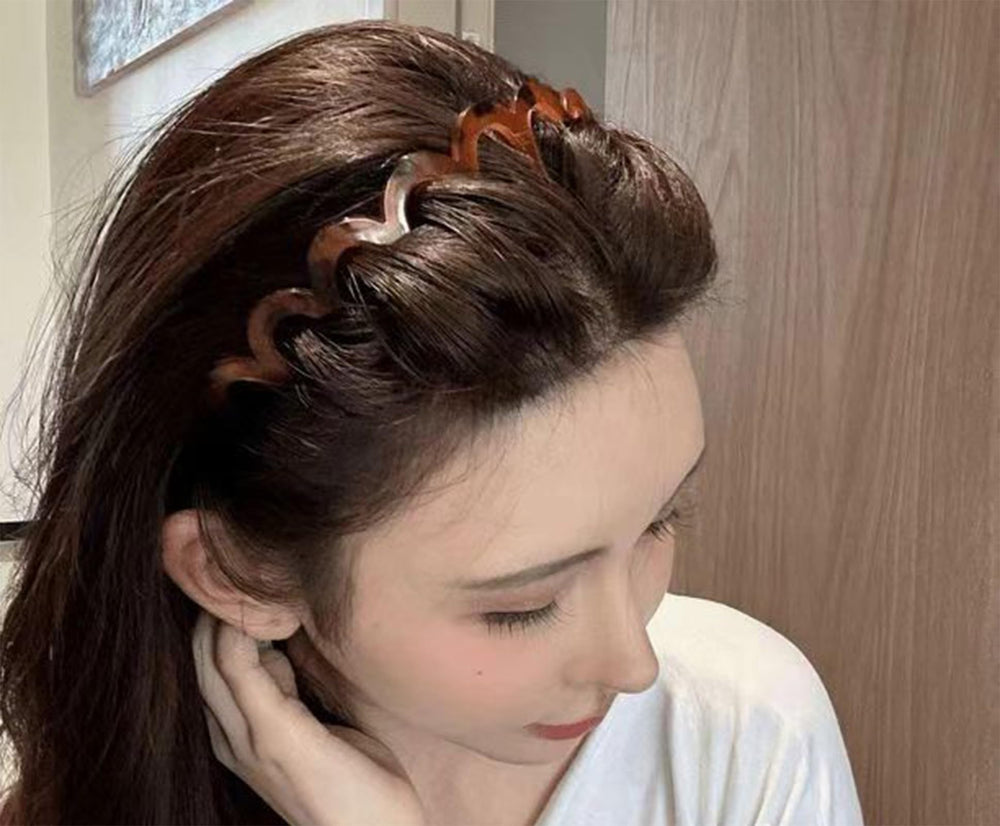 Accesorio de cabello zigzag Spenlly para niñas, ligero y duradero.
