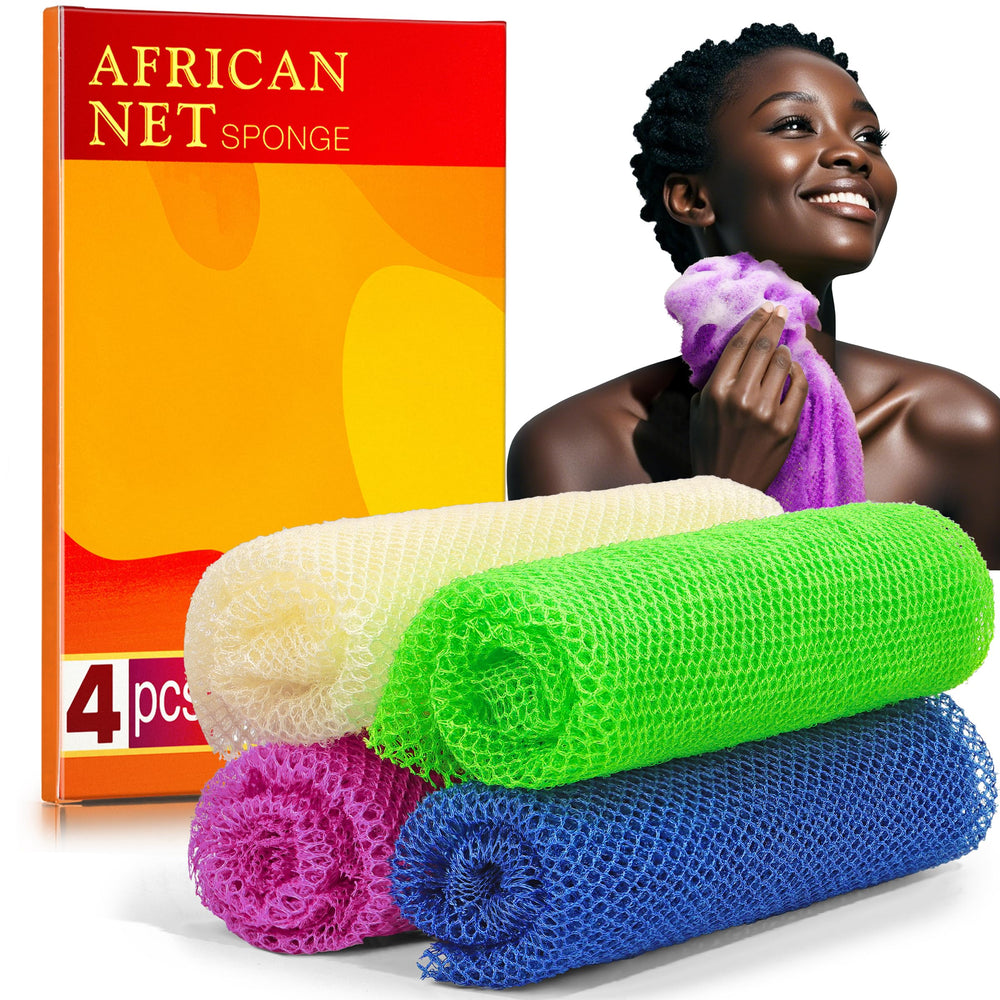 Esponja africana SpiralScgv azul para exfoliar y despertar la piel.