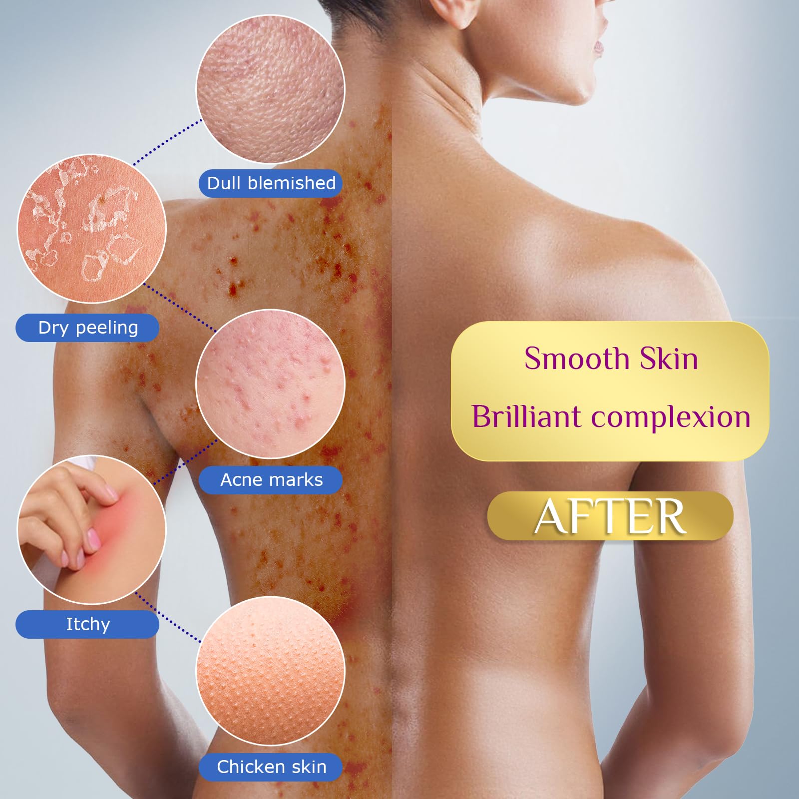 Esponja africana SpiralScgv púrpura, exfoliación eficiente para todo el cuerpo.