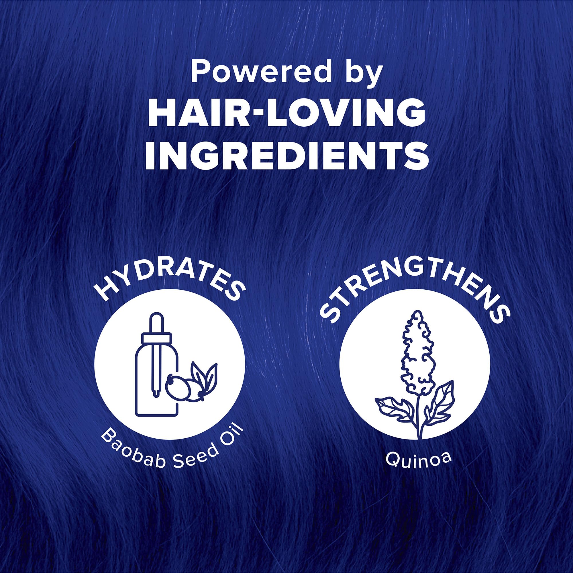 Splat Blue Envy: aplicación en cabello para un color vibrante y duradero.