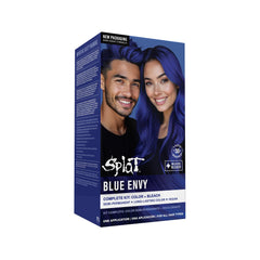 Splat Blue Envy: empaque del kit para coloración azul vibrante.