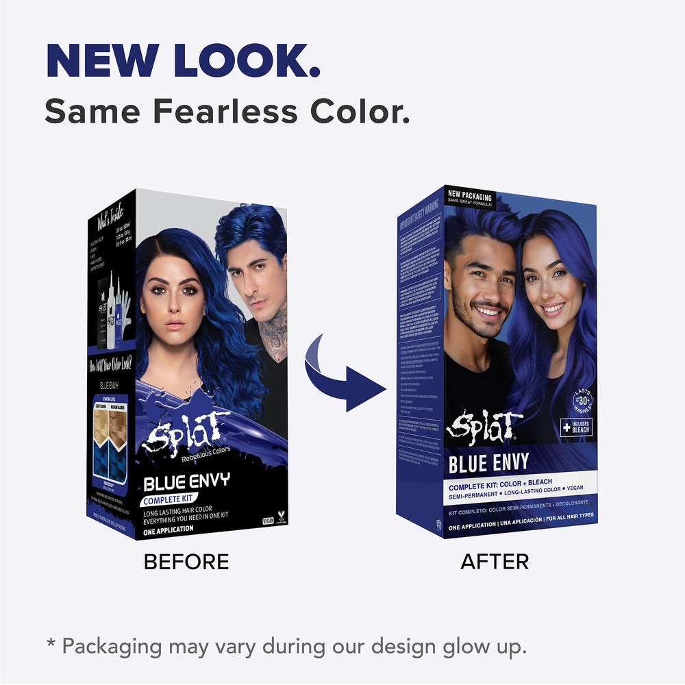 Splat Blue Envy: tinte azul en frasco para resultados intensos.