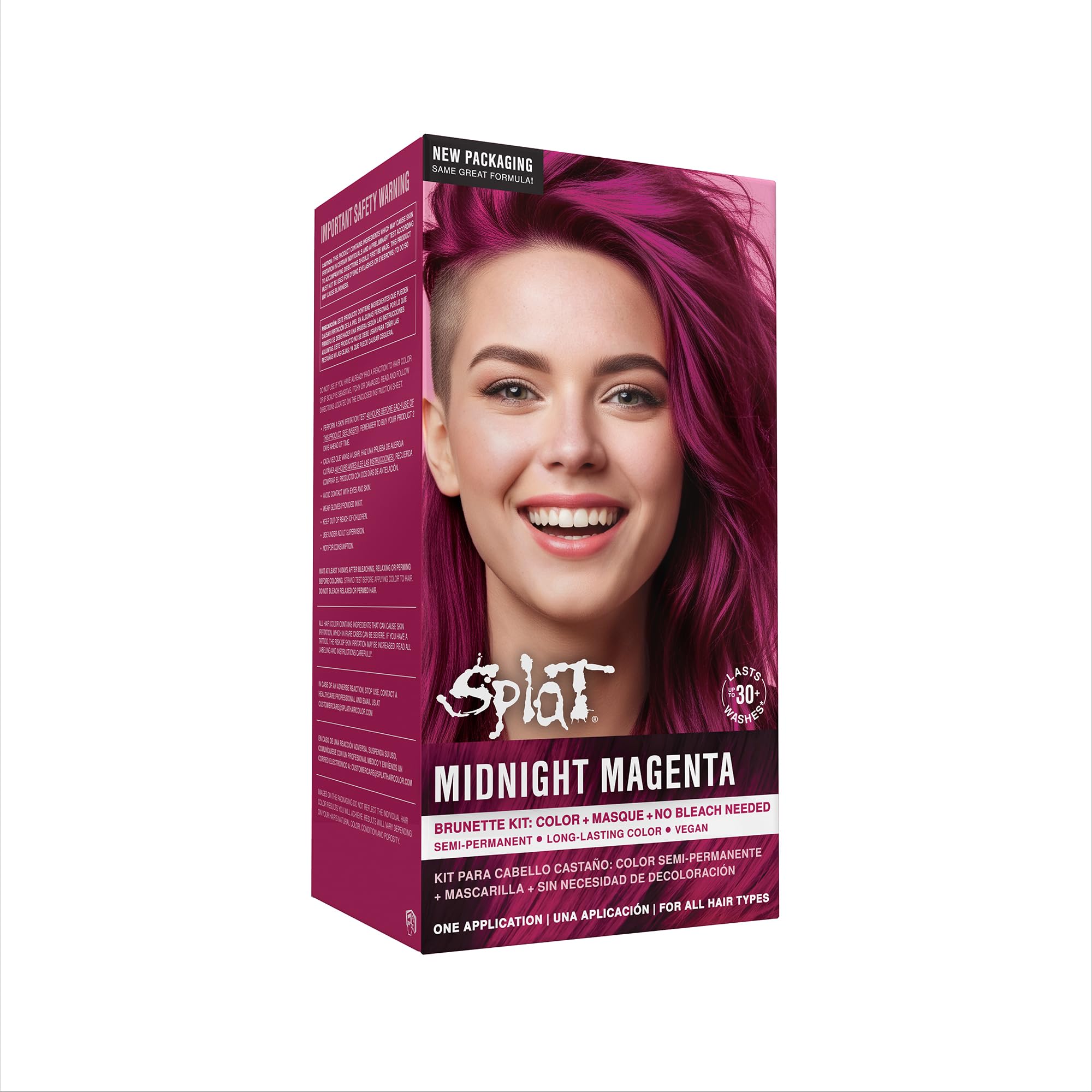Splat Midnight Magenta: aplicación de tinte semipermanente para color intenso
