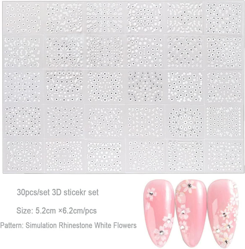 SPLOCUDU accesorios uñas diseños flor blanca para casa