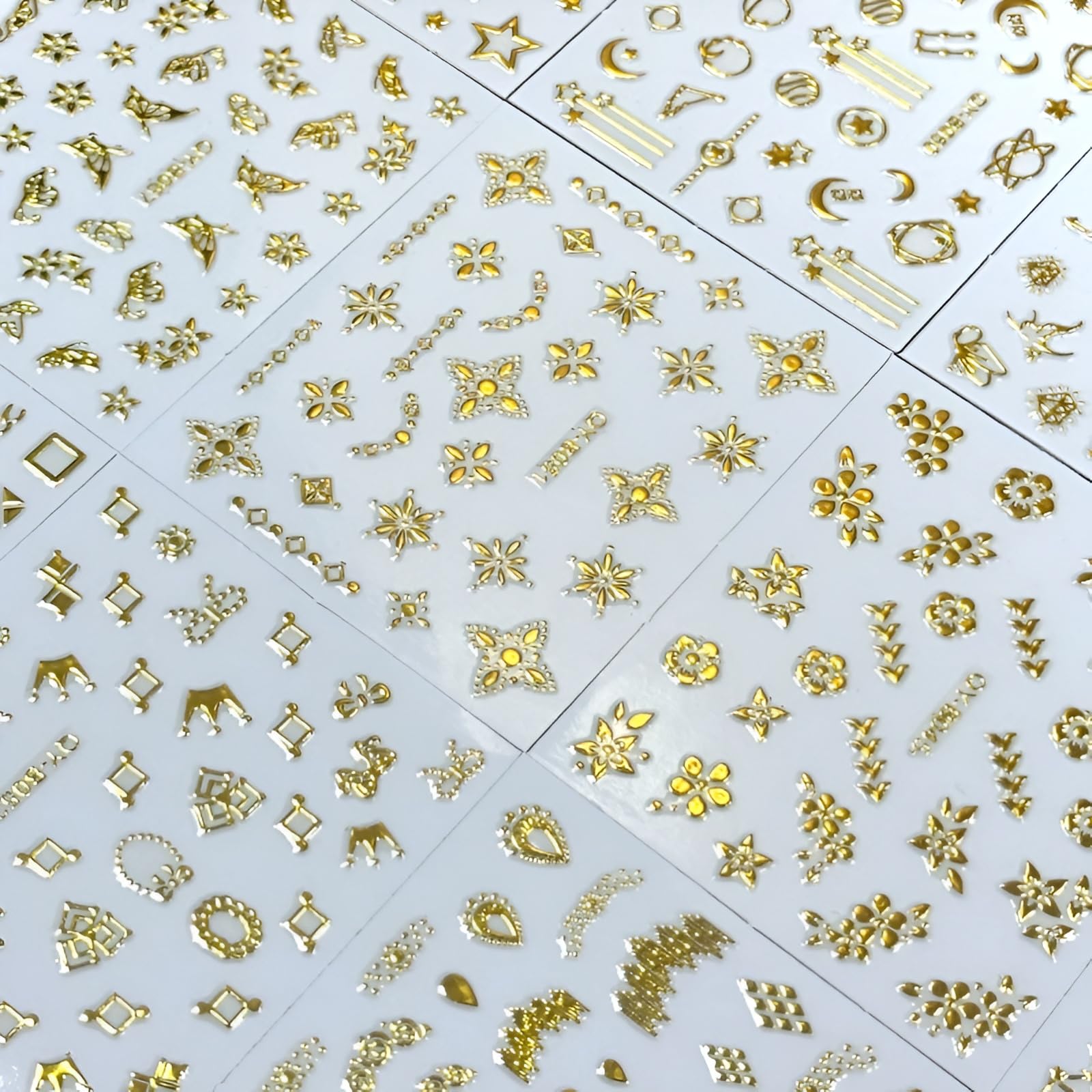 SPLOCUDU pegatinas de uñas oro corazón para un toque romántico
