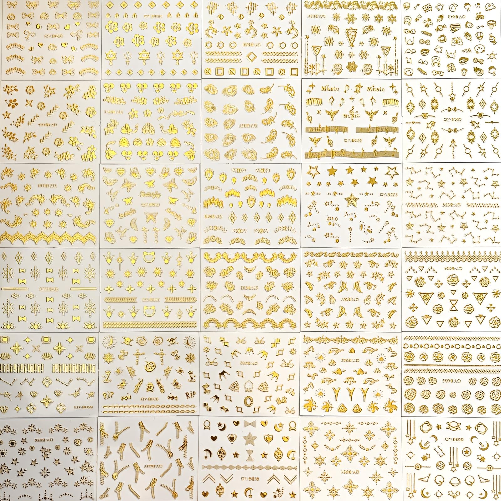 SPLOCUDU pegatinas de uñas oro estrella para acabado glamuroso